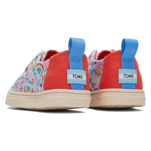 TOMS Hasbro Pipa Pig Cordones Cupsole Sky Blue Peppa Pig & George Shoes Sneakers - Picture 3 of 8
